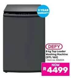 DEFY 8 kg Top Loader Washing Machine (DTL 165)