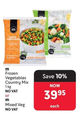 m Frozen Vegetables Country Mix 1 kg or m Mixed Veg