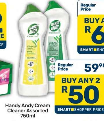 Handy Andy Cream Cleaner Assorted 750ml