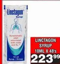 LINCTAGON SYRUP 10ML X 48's