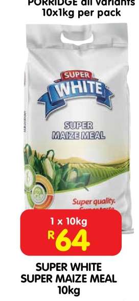 SUPER WHITE SUPER MAIZE MEAL 10kg