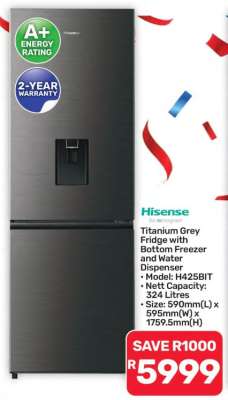 Hisense Titanium Grey Fridge