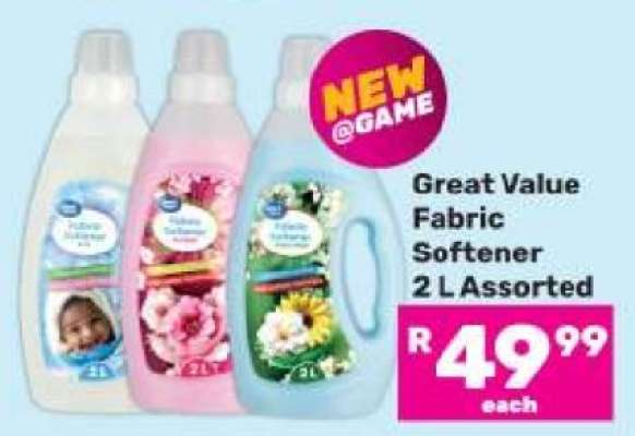 Great Value Fabric Softener 2 L Assorted