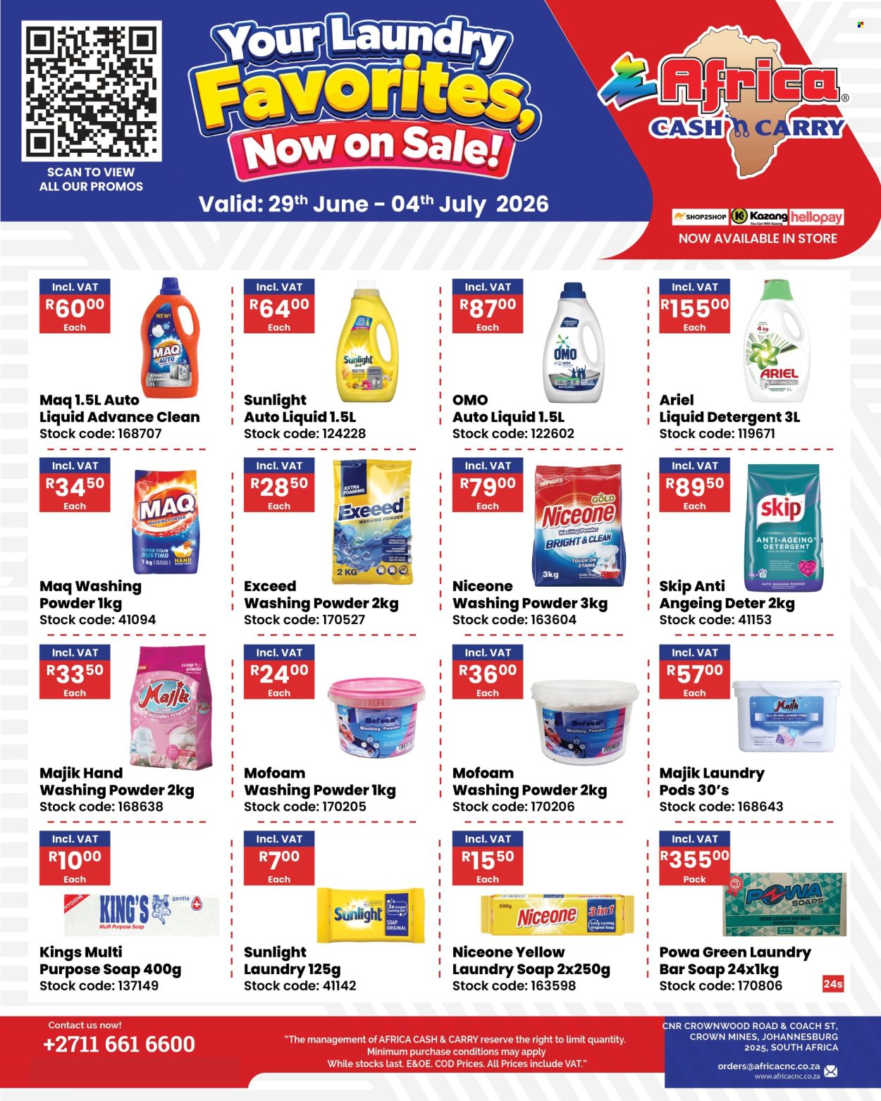 Africa Cash & Carry specials - 29/06/2026 - 04/07/2026. Page 1