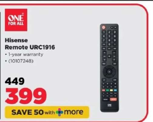 Hisense Remote URC1916