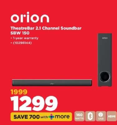 orion TheatreBar 2.1 Channel Soundbar SBW 150
