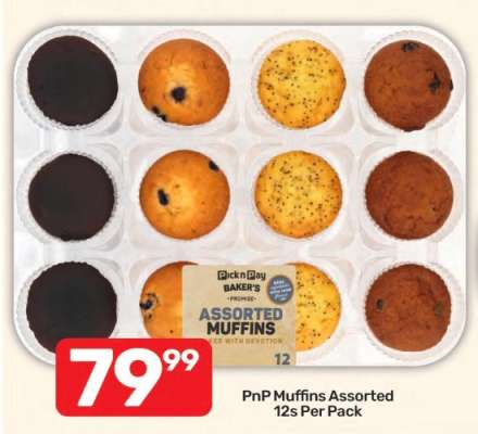 PnP Muffins Assorted 12s Per Pack