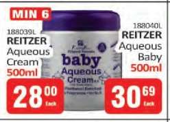 REITZER Aqueous Cream 500ml