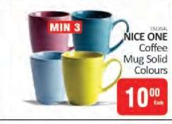 NICE ONE Coffee Mug Solid Colours