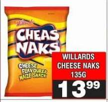 WILLARDS CHEESE NAKS 135G