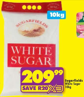 SUGARFIELDS WHITE SUGAR 10kg