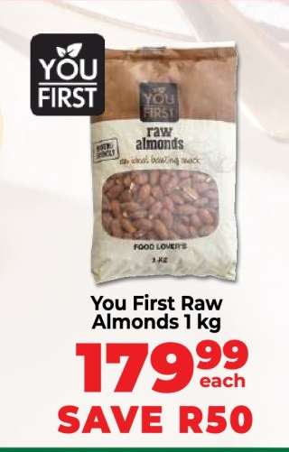 You First Raw Almonds 1 kg