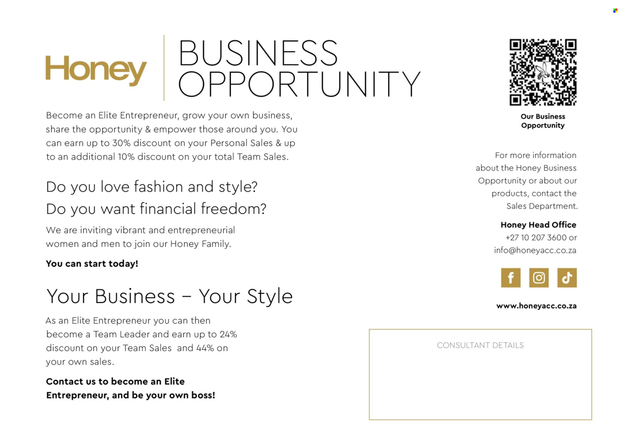 Honey specials. Page 33