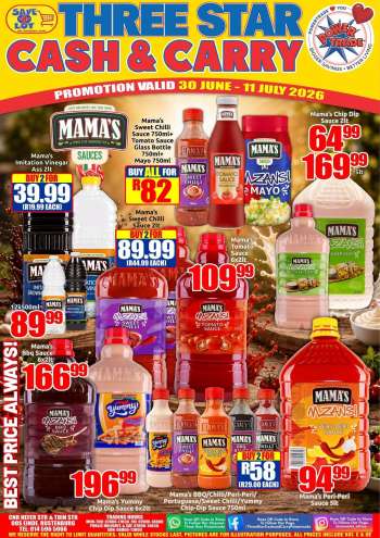 Three Star Cash and Carry catalogue  - 30/06/2026 - 11/07/2026.