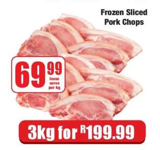 Frozen Sliced Pork Chops