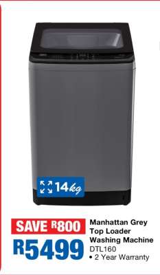 Manhattan Grey Top Loader Washing Machine