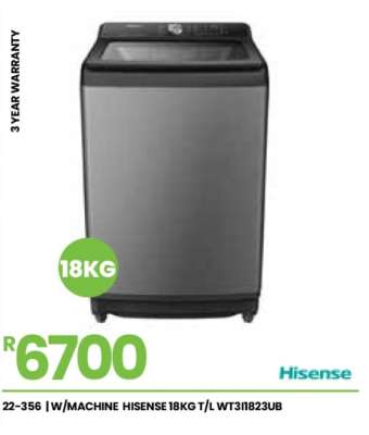 Hisense 18KG T/L WT31I823UB