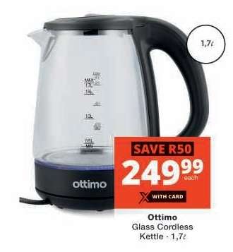 Ottimo Glass Cordless Kettle