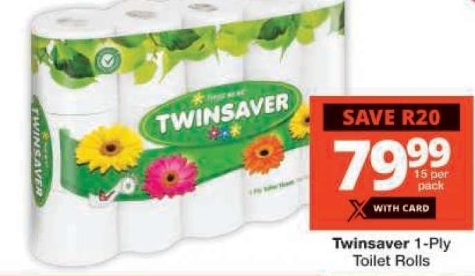 TWINSAVER 1-PLY TOILET ROLLS