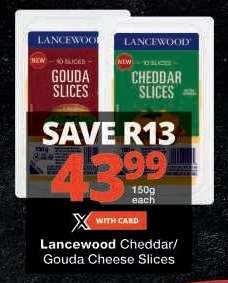 Lancewood Cheddar/Gouda Cheese Slices