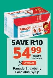 Panado Strawberry Paediatric Syrup