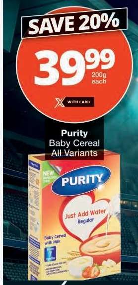 Purity Baby Cereal All Variants