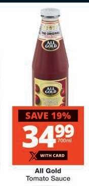 ALL GOLD Tomato Sauce