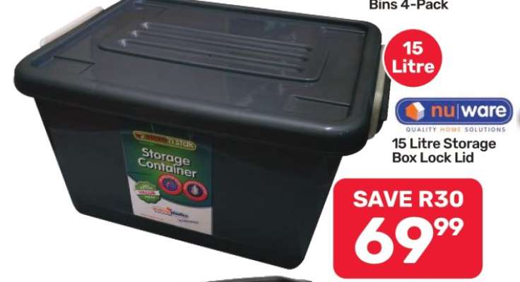 15 Litre Storage Box Lock Lid