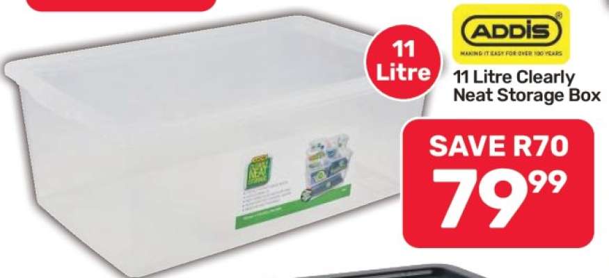 Addis 11 Litre Clearly Neat Storage Box
