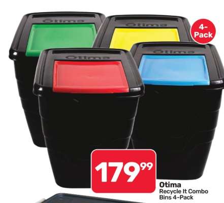 Otima Recycle It Combo Bins 4-Pack