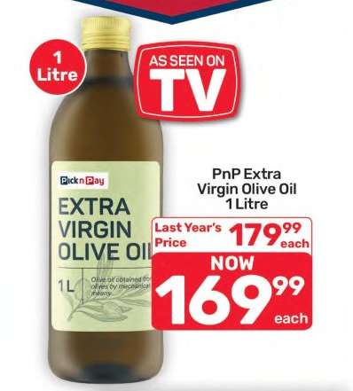 PnP Extra Virgin Olive Oil 1 Litre