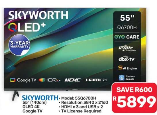 SKYWORTH QLED+ 55" TV