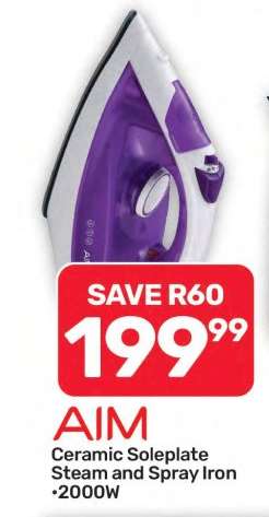 AIM Ceramic Soleplate Steam and Spray Iron