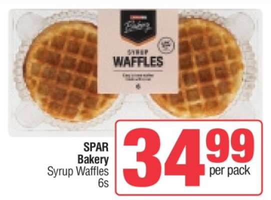 SPAR Bakery Syrup Waffles