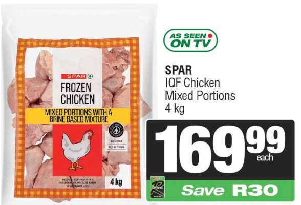 SPAR IQF Chicken Mixed Portions