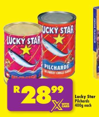 Lucky Star Pilchards-400g Each
