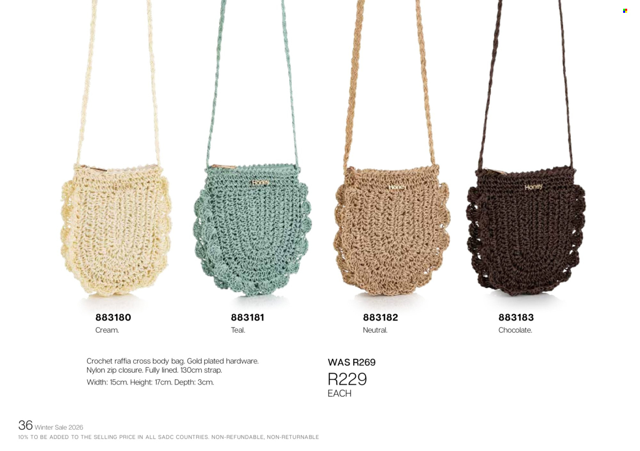 Honey specials. Page 36