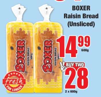 BOXER Raisin Bread (Unsliced)