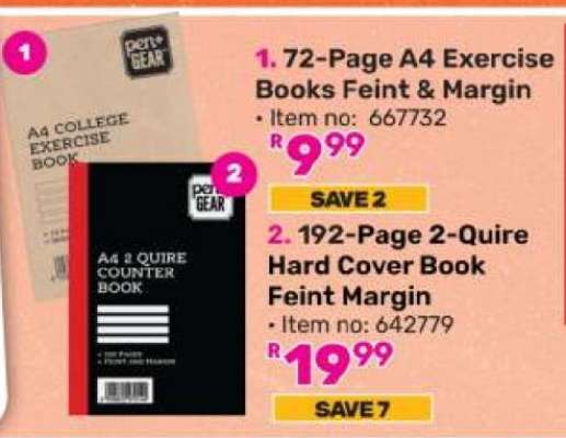 72-Page A4 Exercise Books Feint & Margin