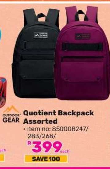Quotient Backpack Assorted
