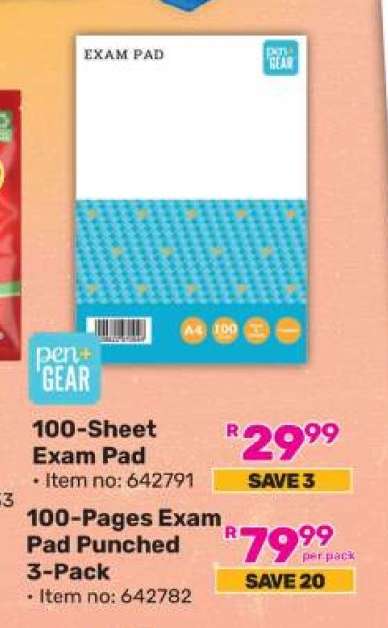 100-Sheet Exam Pad