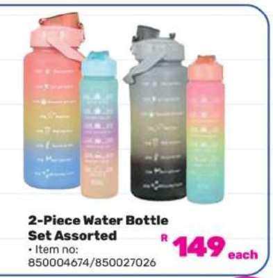 2-Piece Water Bottle Set Assorted