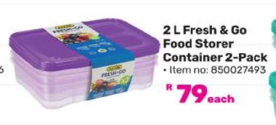 2 L Fresh & Go Food Storer Container 2-Pack
