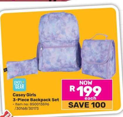 Casey Girls 3-Piece Backpack Set