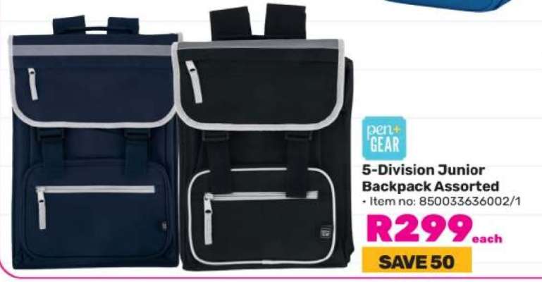 5-Division Junior Backpack Assorted