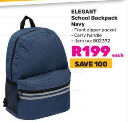 Elegant School Backpack Navy