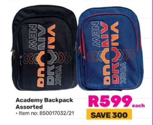 Academy Backpack Assorted