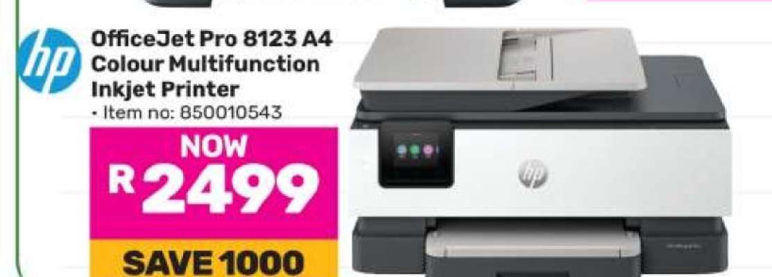 HP OfficeJet Pro 8123 A4 Colour Multifunction Inkjet Printer