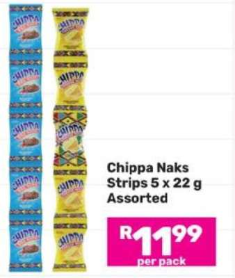 Chippa Naks Strips 5 x 22 g Assorted