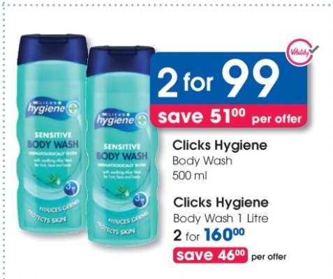 Clicks Hygiene Body Wash 500 ml